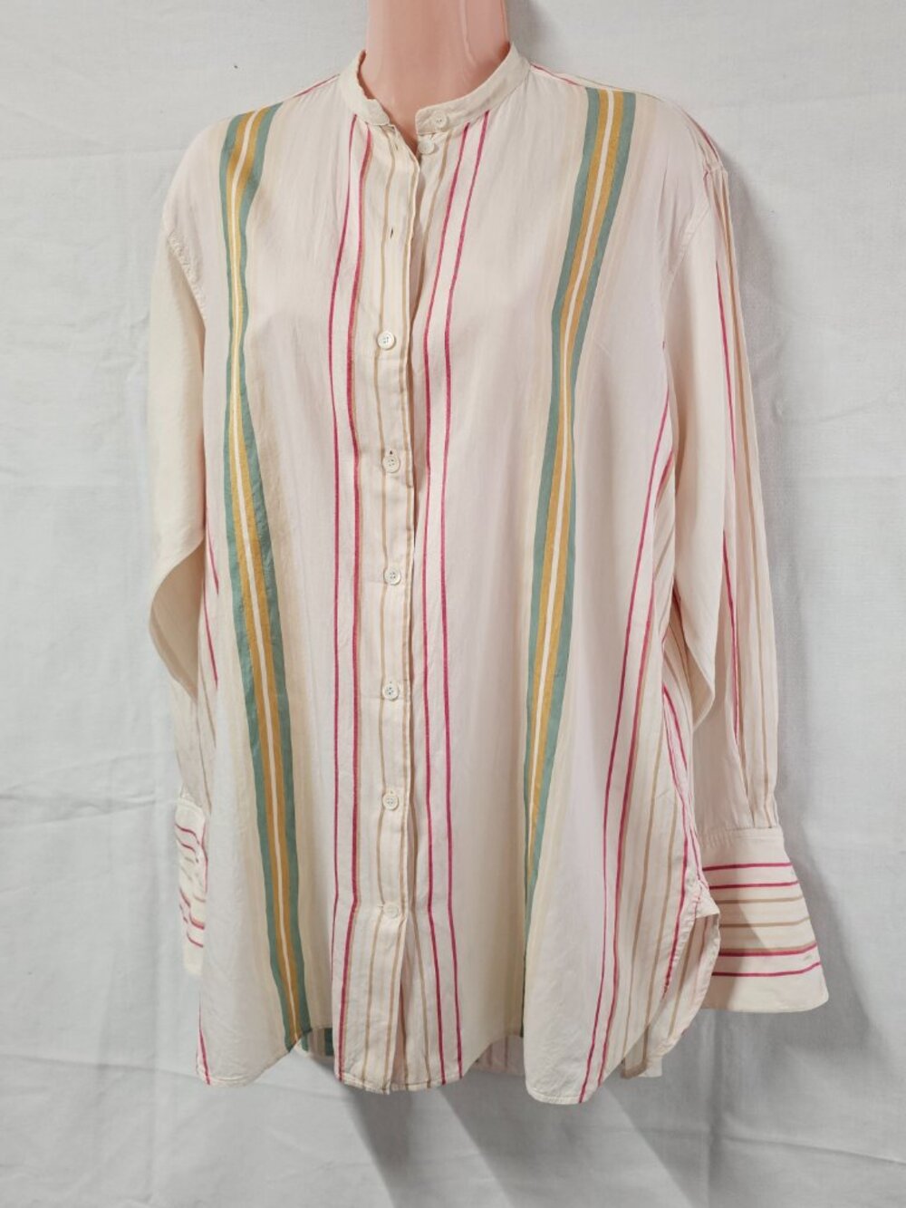 CELINE Button Up Women Size 36 Striped Cotton blend - Picture 6 of 16